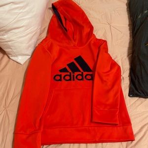 Boys Neon Orange Adidas sweat shirt size 6